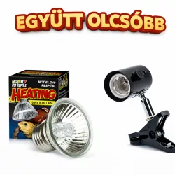   NomoyPet UVB és melegítő izzó egyben 3.0/50W+ NomoyPet csiptetős lámpa