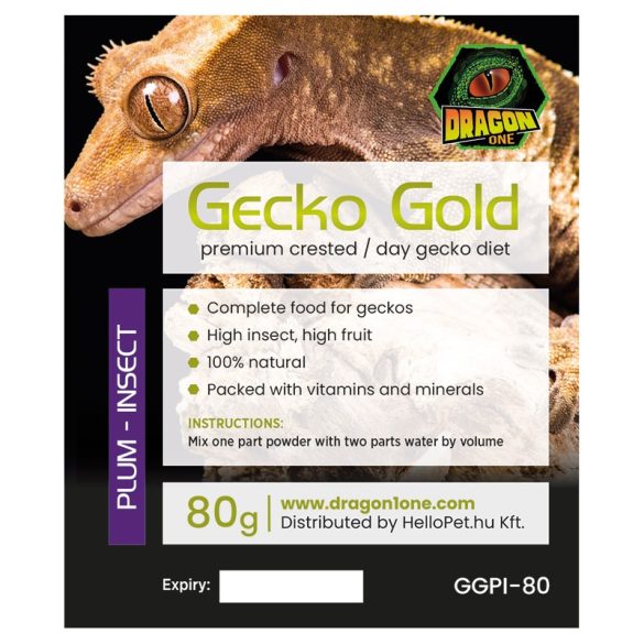 DragonOne Gecko Gold Vitorlás és nappali gekkó táp – Szilva & Rovar | 80g