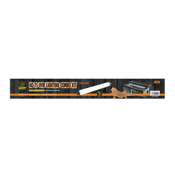 DragonOne Pro T5 Desert UVB Kit 10.0 24W Sivatagi világítás szett | 57 cm
