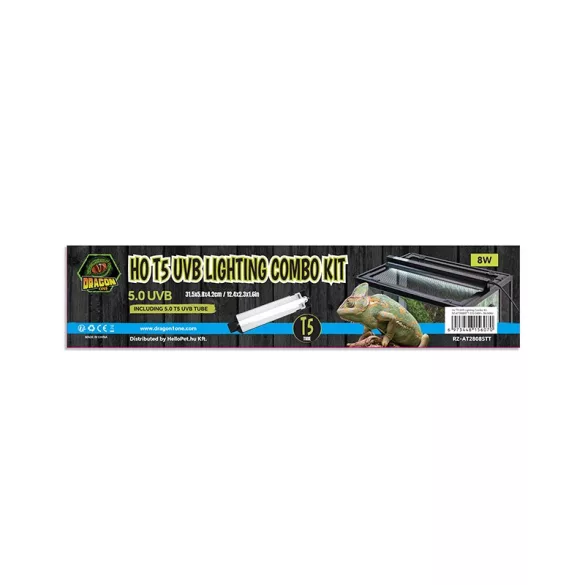 DragonOne Pro T5 Tropical UVB Kit 5.0 8W Trópusi világítás szett | 30 cm