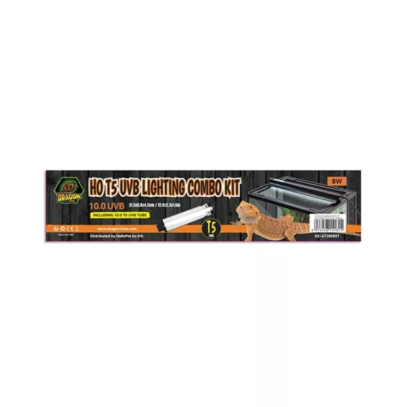 DragonOne Pro T5 Desert UVB Kit 10.0 8W Sivatagi világítás szett | 30 cm