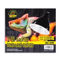   DragonOne 2 in 1 Reptile Deep Dome Fém lámpabúra – 2 méret 1-ben | 200W