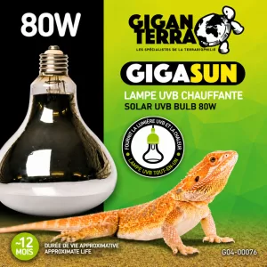 GiganTerra Gigasun UVB és melegítő izzó egyben | 80W