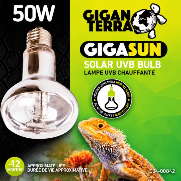GiganTerra Gigasun UVB és melegítő izzó egyben | 50W compact