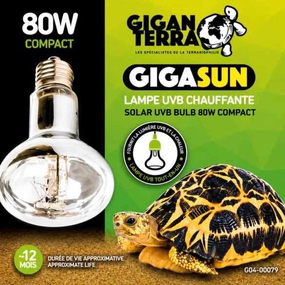 GiganTerra Gigasun UVB és melegítő izzó egyben | 80W compact