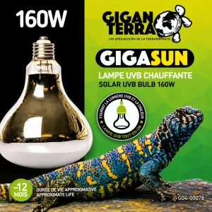 GiganTerra Gigasun UVB és melegítő izzó egyben | 160W