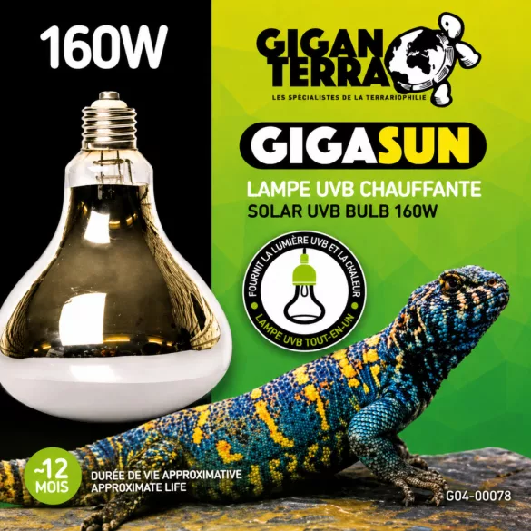 GiganTerra Gigasun UVB és melegítő izzó egyben | 160W