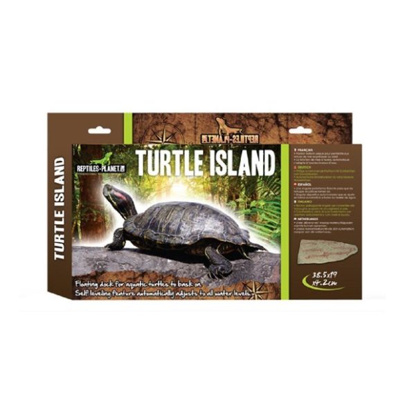 Reptiles-Planet Turtle Island Úszó teknős sziget L (38,5x19x4,2 cm)