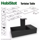 HabiStat Tortoise Table, teknős terrárium, fekete színű