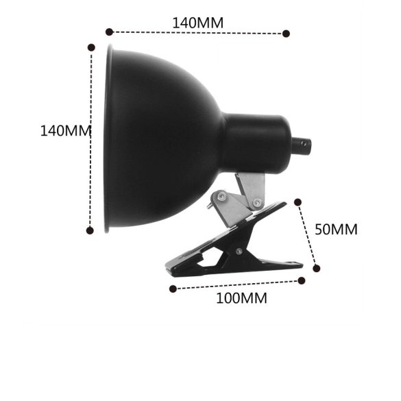 NomoyPet búrás lámpa kerámia foglalattal, állítható, forgatható fejjel, leszedhető csíptetővel