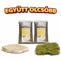   Napoző kő (M), Teknősbarátok aljzat 2 db és Terráriumi moha egy csomagban (M)