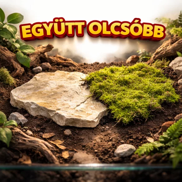 Napoző kő (S) és Terráriumi moha (S)  egy csomagban 